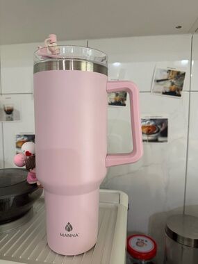 Anna Pink Insulated Travel Mug with Handle